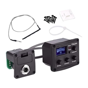 Bothyi - Pastilla Piezoeléctrica Para Ukelele Con Preamplificador. Fácil Montaje. Ecualizador De 3 Bandas Precableado.