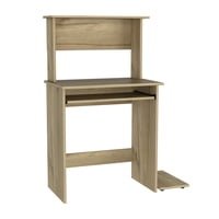 Fmfurniture - Escritorio Con Portateclado Y Base Para Cpu Fm-065C - Café Claro