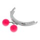 thumbnail image 1 of 8,5 cm de metal corchete del marco para el bolso de la manija del monedero de la cabeza del grano de caramelo rosa roja, 1 of 3