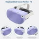 thumbnail image 2 of Juego de accesorios de VR para Quest 2: carcasa de silicona, empuñaduras para el mando, protector facial, tapones para los botones, juego de paños para las gafas y protector de lentes-Morado, 2 of 6