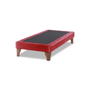 Importclick - Base Cama Europea 1 Plaza 90X200 Cm Rojo Felpa
