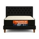 thumbnail image 1 of Cama Plaza y Media Negro Capitoné + Colchon Mery Desing, 1 of 5