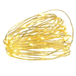 Genérico - Guirnalda Solar Alambre Hada Calida Led Decoración 12 Metros