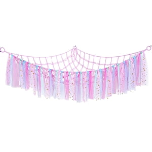 Magideal - Hamaca De Juguete De Macramé, Red Colgante De Esquina, Red De Almacenamiento De Juguetes De Peluche, Organizador De Juguetes Para Habitación De Niños,