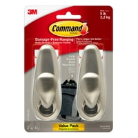 Ganchos De Pared Command Forever Classic, Grandes, De Metal, 2 Ganchos