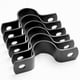 thumbnail image 1 of Soporte En U De Metal Negro 1 2 Pulgada Paquete De 6 Soporte De Tubo De 2 Orificios Resis, 1 of 5
