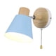 thumbnail image 2 of Aplique de luz de lámpara de pared Simple con interruptor de cable de tracción, accesorio de iluminación creativo para cocina, lectura, sala , Azul, 2 of 5