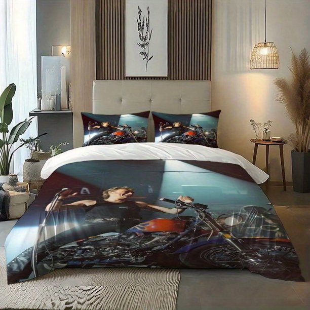 3pcs JN-HLD Rock King Tour Stage Printed Bedding Set Duvet Cover + 2 Pillowcases