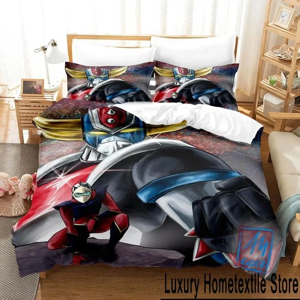 Mechanical Goldorak Bedding Set Duvet Cover Bed Set Quilt Cover Pillowcase Comforter Size Boys Adult Bed Sheets