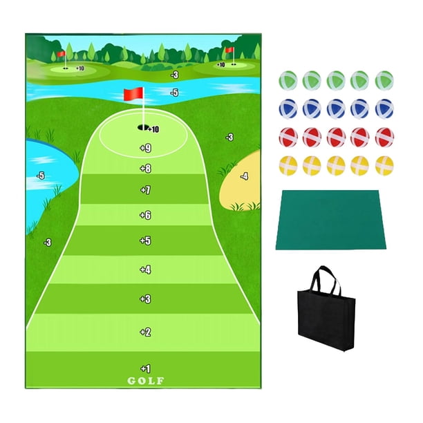 Estera De Práctica Para Golpear Golf, Juego De Juego De Golf Para Equipo De Principiantes En El Patio Trasero, Estera De Esponja
