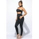 thumbnail image 2 of Saronite Conjunto de Mono y Pantalón Largo sin Tirantes con Cuello de Tubo y Gargantilla, Negro (para Mujer), 2 of 4