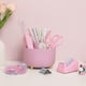 thumbnail image 2 of Set Organizador Escritorio Gorsbark 10 Piezas Rotativo 360° Rosa, 2 of 3