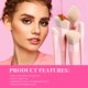thumbnail image 4 of Juego de brochas de maquillaje Jessup Pink, 14 piezas con caja de regalo T495-G, 4 of 6