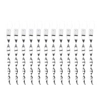 Magideal - Reflectores Repelentes De Pájaros Varillas Para Asustar, Varilla De Plástico Plateada Colgante Dispositivo De Disuasión De Pájaros Reflectante, - 12 Piezas