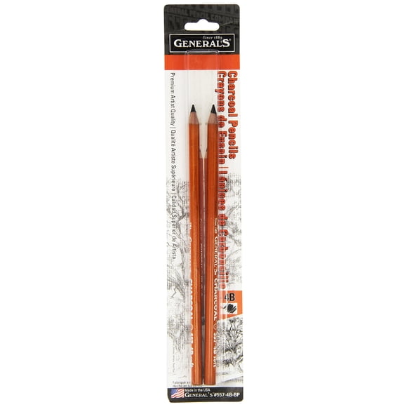 Lápices de Carbón GENERAL'S 4B 2 Piezas 130344