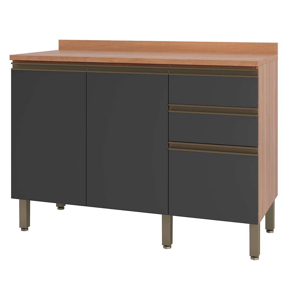 Roca - Base De Cocina Macadamia Con Cubierta Canela-grafito