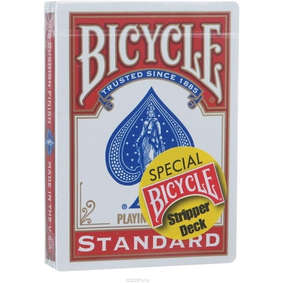 Baraja Playing Card Trick Bicycle Magic Stripper, color rojo