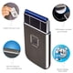 thumbnail image 3 of Mini afeitadora eléctrica de láminas para hombre, inalámbrica, con carga USB, para viaje, recortadora facial, color plateado, 3 of 8