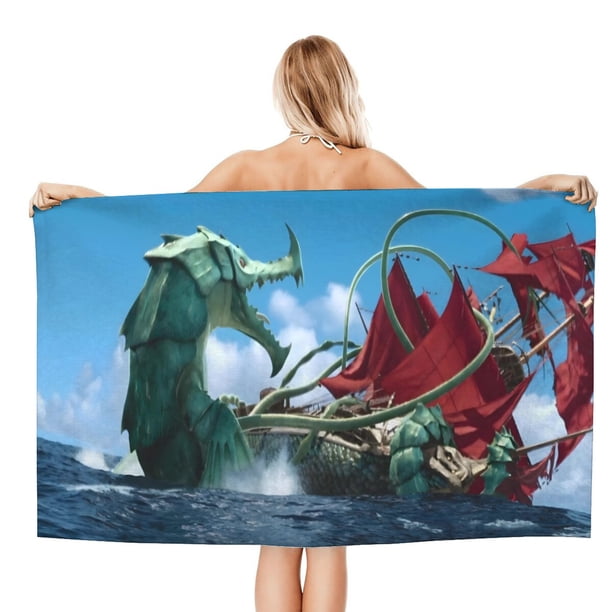 La Bestia del Mar Toalla de playa de secado rápido con diseño temático, regalo para mujeres y niñas, ideal para cumpleaños, fans, amantes de la música, uso en la playa o al aire libre, 78 × 150 cm