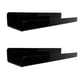 thumbnail image 1 of Estantes De Pared Flotantes De Acrílico De 2 Piezas Estantes De Repisa De Pared Modernos Para Dormitorio Negro, 1 of 5