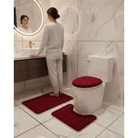 Mylhogar - Juego De Alfombras De Baño 3 Piezas Suaves Y Absorbentes