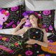 thumbnail image 5 of Halloween Hello_Kitty_ Quilt Set FullSoft Lightweight Quilts Quilted Bedspreads3 Pieces Set Queen SizeColorful Cartoon Print All Season 173*218CM, 5 of 5
