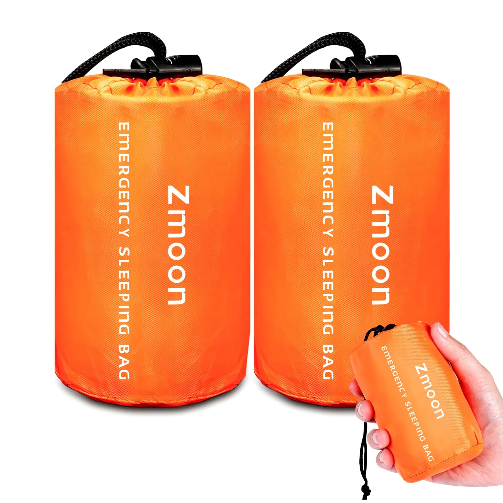 Bolsa De Dormir De Emergencia Zmoon Supervivencia Impermeable (paquete De 2)