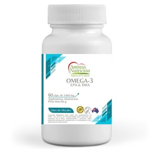 Aminas Nutrición - Omega 3 - Acidos Grasos Esenciales Epa & Dha - 60 Cápsulas De 1000Mg
