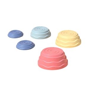 Magideal - Equilibrio Piedras Juguetes Sensoriales Juguete Montessori Bloques De Apilamiento Juguete Carreras De Obstáculos Para La Escuela Jardín Conjunto De Colores Claros