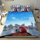 thumbnail image 1 of Clifford el Gran Perro Rojo Conjunto de sábanas temático, trío de piezas, cómodo y amigable con la piel, diseño único, regalo de decoración para el hogar para familiares, amigos y fans,140cm *210cm, 1 of 6