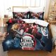 thumbnail image 3 of Cute- Bed Du-vet -Cov-er Dem-on Anime Sla-yer Bedding Se-ts 3D Printed Light-weight 3 Piec-e Comfor-ter Sets 1 Duve-t Cover and 2 Pillow -Shams for Kids Boys Girls Full203x228cm, 3 of 5