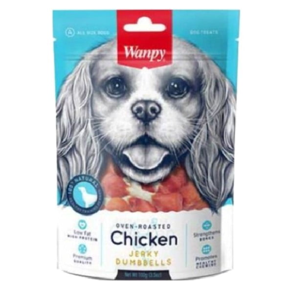 Wanpy Chicken Jerky Dumbbells Dog 100 gr