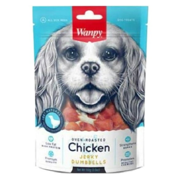 Wanpy Chicken Jerky Dumbbells Dog 100 gr