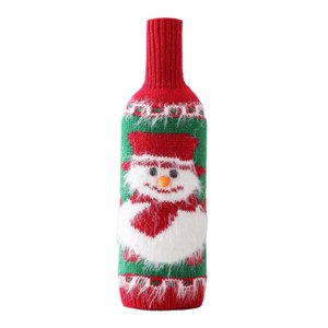 Bothyi - Funda Para Botella De Vino Navideña, Bolsa De Regalo Para Botella De Vino Hecha A Mano, Muñeco De Nieve Navideño