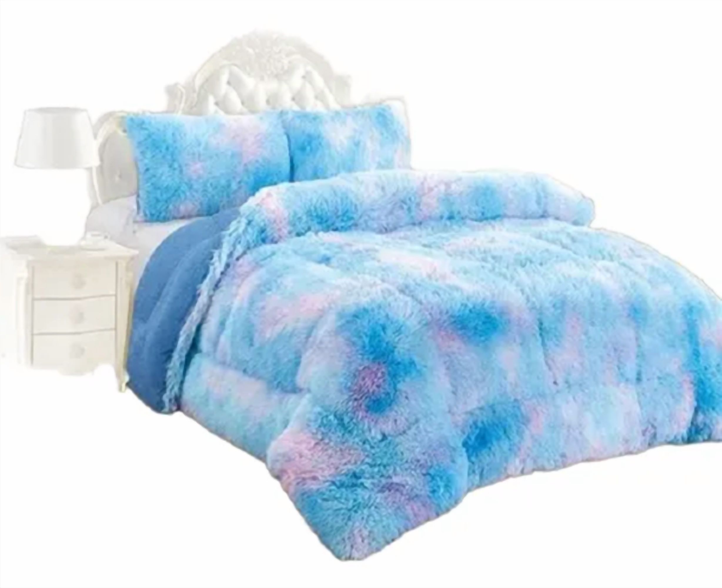 Genérico - Cobertor Peludo Chiporro 2 Plazas + Fundas