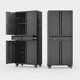 thumbnail image 3 of Armario Metálico Metanek 4 Puertas 2 Cajones Ruedas Negro TC-20 Black, 3 of 3