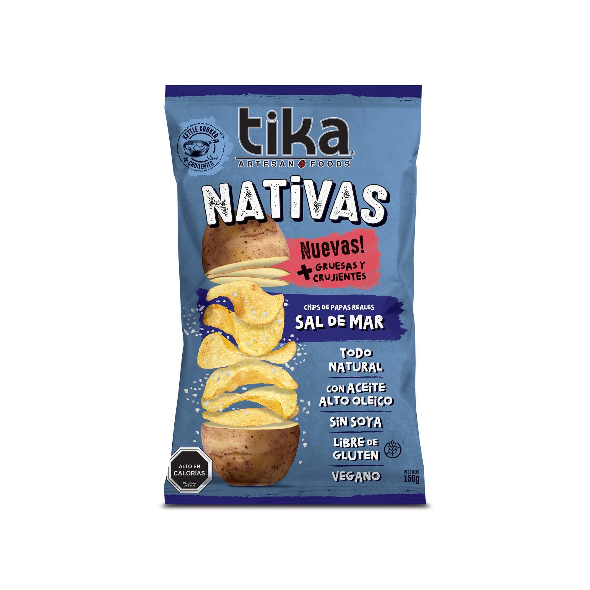 Papas Fritas Nativas Sal De Mar 150 g Tika