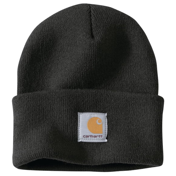 Gorro Carhartt de punto con puños para hombre, negro