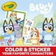 thumbnail image 5 of Kit de arte Crayola Bluey para niños con libro para colorear y pegatinas, 5 of 7