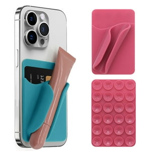 Genérico - Ventosa Tipo Silicona Labial Lip Glaze Funda Teléfono Móvil Soporte Teléfono Móvil Funda Protectora Soft Shell Funda Protectora Teléfono-Rosa