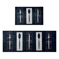 Genérico - Alfombra Cocina 2 Piezas Antideslizante Pvc Estampado Jhn