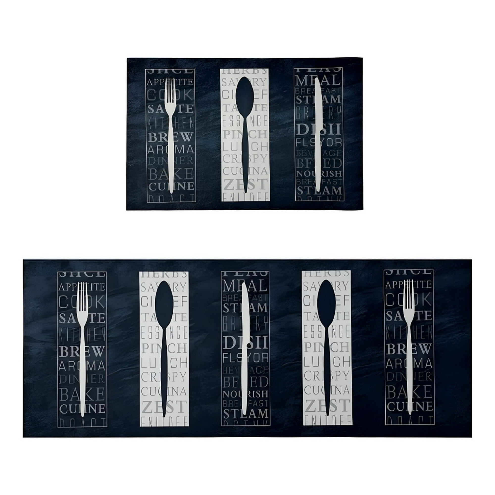 Genérico - Alfombra Cocina 2 Piezas Antideslizante Pvc Estampado Jhn