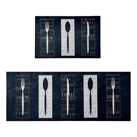 Genérico - Alfombra Cocina 2 Piezas Antideslizante Pvc Estampado Jhn