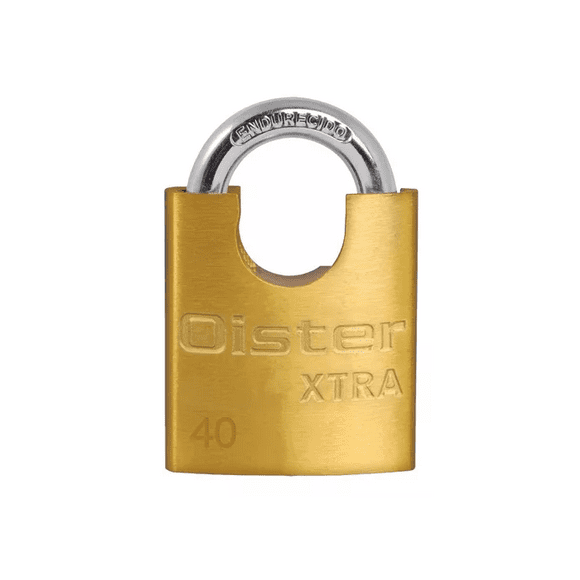 Candado Oister Xtra con hombro 40 mm, amarillo
