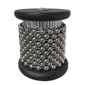 Magideal - Agitador De Mano Cabasa, Sonajero De Cadena De Cuentas De Metal, Juguete Musical Portátil, Instrumento De Percusión Para Educación, Aulas Y Espectácul