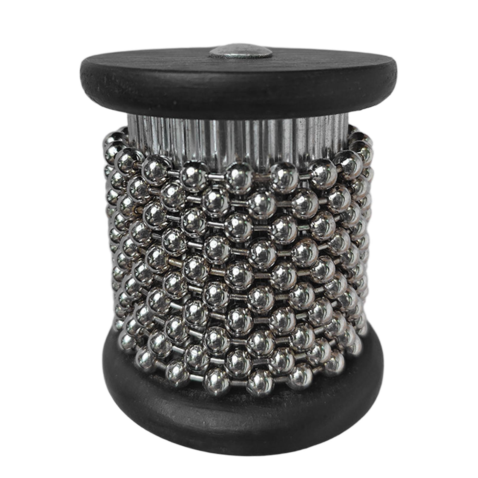 Magideal - Agitador De Mano Cabasa, Sonajero De Cadena De Cuentas De Metal, Juguete Musical Portátil, Instrumento De Percusión Para Educación, Aulas Y Espectácul