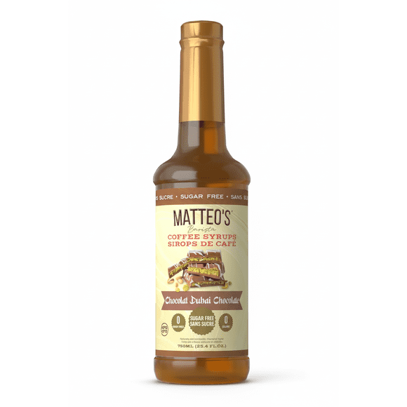 Syrup Sabor Chocolate Dubai Sin Azúcar Matteo´s 1 L