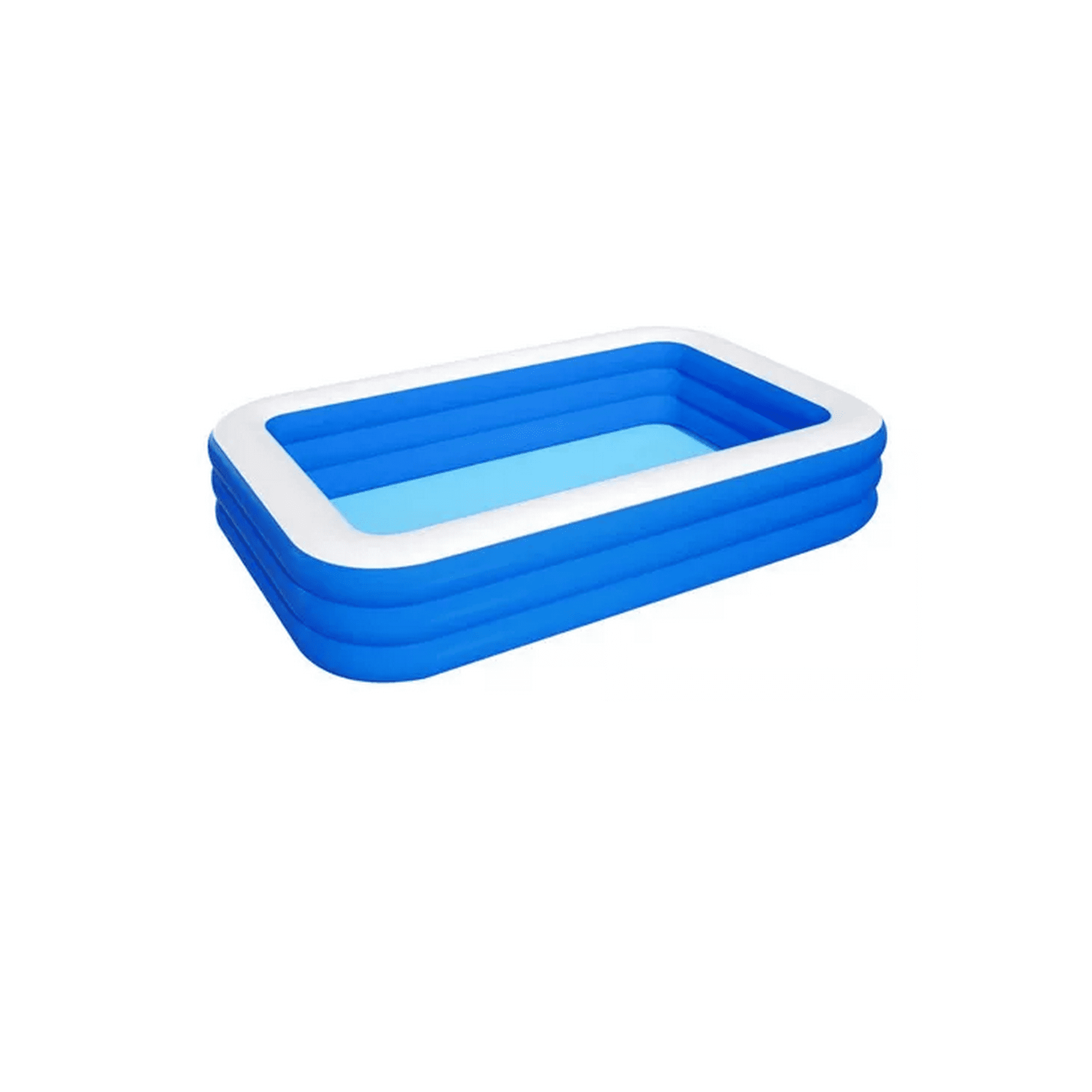Genérico - Piscina Inflable Rectangular + Inflador 210x140x60 Cm Azul