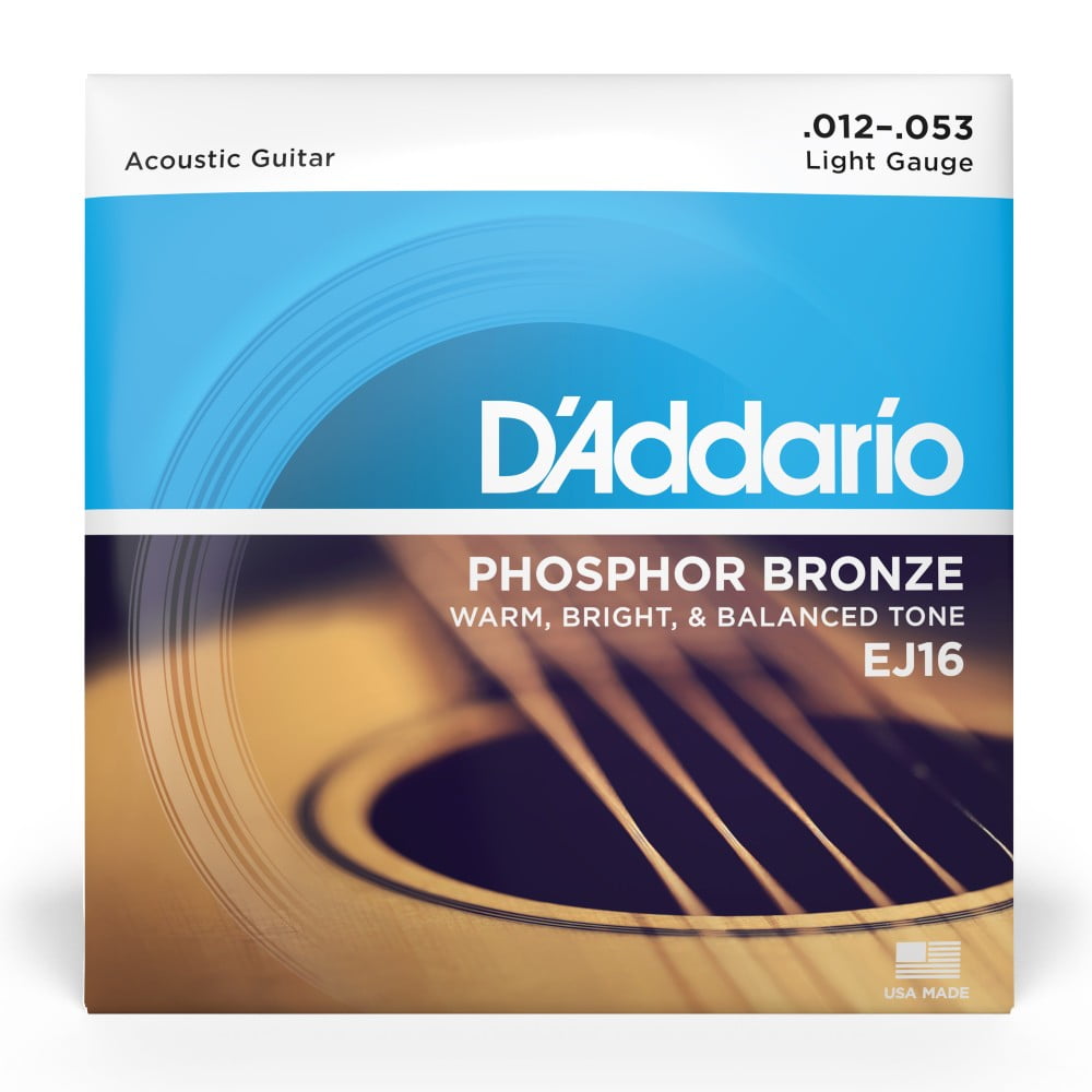 Set Cuerdas Guitarra Acústica Fósforo Bronze 12-53 Ej16 Daddario