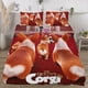 thumbnail image 4 of The Queen’s Corgi Soft 3D Printed Duvet Cover Bedding Set with Comforter Cover 3 Piece Set, 4 of 5